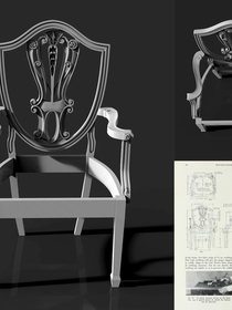 3d модель стула